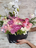 Corazón de Rosas y Orquídeas