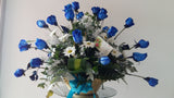 Canasta de Rosas Azules