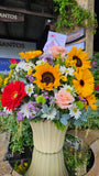 Cesta de Girasoles, gerberas y Rosas Abuelita