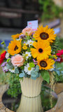 Cesta de Girasoles, gerberas y Rosas Abuelita